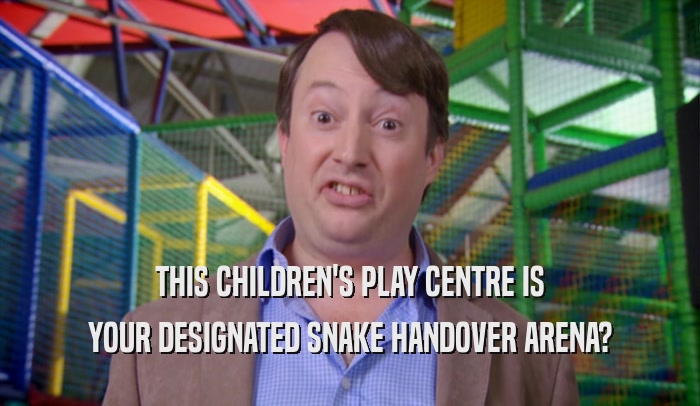 THIS CHILDREN'S PLAY CENTRE IS YOUR DESIGNATED SNAKE HANDOVER ARENA? 