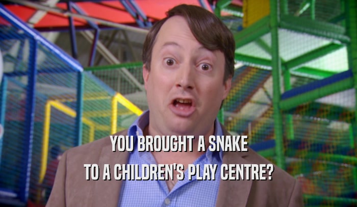 YOU BROUGHT A SNAKE TO A CHILDREN'S PLAY CENTRE? 