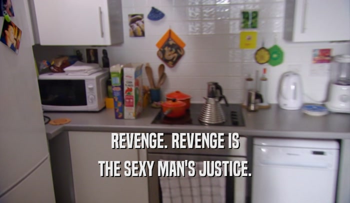 REVENGE. REVENGE IS THE SEXY MAN'S JUSTICE. 