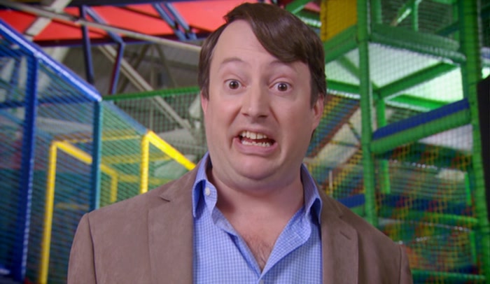 HE CAN'T COME AT ME IN THE KID FARM, CAN HE? IT'S PERFECT. 