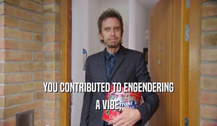 YOU CONTRIBUTED TO ENGENDERING A VIBE, 