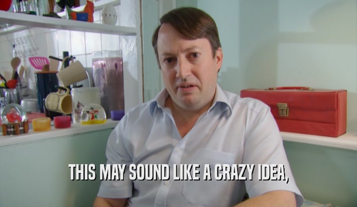 THIS MAY SOUND LIKE A CRAZY IDEA,  