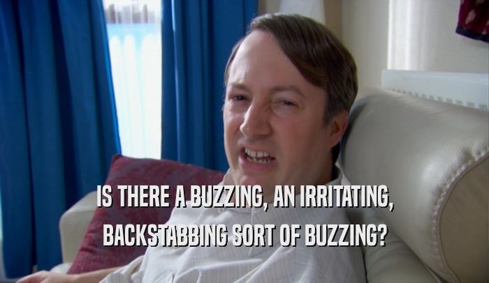 IS THERE A BUZZING, AN IRRITATING, BACKSTABBING SORT OF BUZZING? 