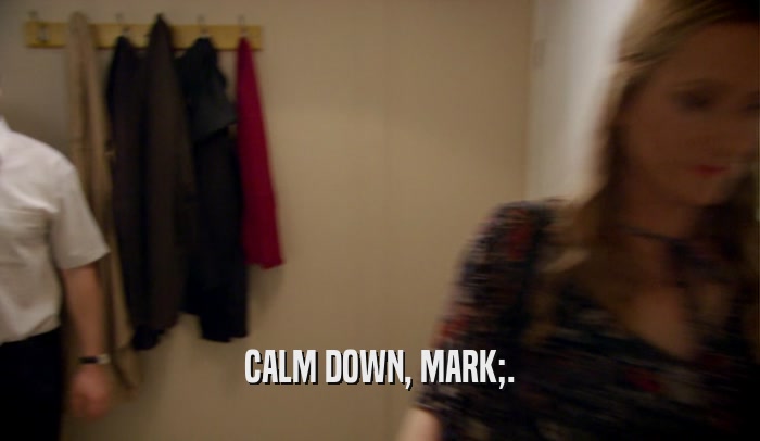 CALM DOWN, MARK;.  