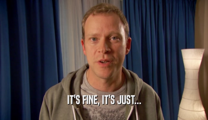 IT'S FINE, IT'S JUST...  
