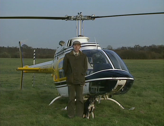 FARMER CHESTER JOHNSON USES A CHOPPER
 FOR CROP SURVEILLANCE AND HE FLIES IT HIMSELF.
 