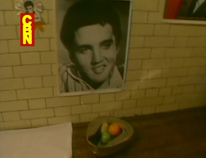 AMONG THOSE WATCHING BAXTER GET ALL SHOOK UP IS PRESLEY FAN CLUB PRESIDENT ALVIN HOLLER. 