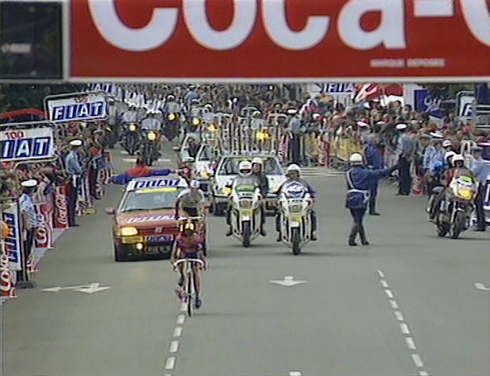 AND THE MAN WITH THE BIKES ON HIS CAR IS... YESL HE'S DISQUALIFIED. 