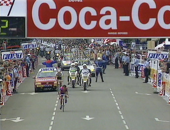 AND THE MAN WITH THE BIKES ON HIS CAR IS... YESL HE'S DISQUALIFIED. 