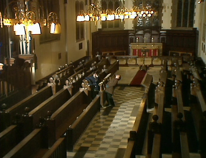 I THOUGHT I WAS GOING TO CHOKE. THEN HE RAN ALONG THIS PEW... 