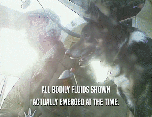 ALL BODILY FLUIDS SHOWN
 ACTUALLY EMERGED AT THE TIME.
 
