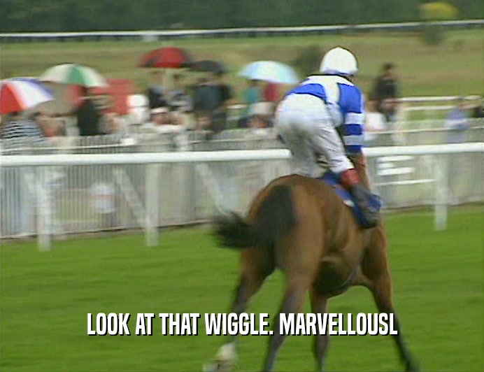 LOOK AT THAT WIGGLE. MARVELLOUSL  
