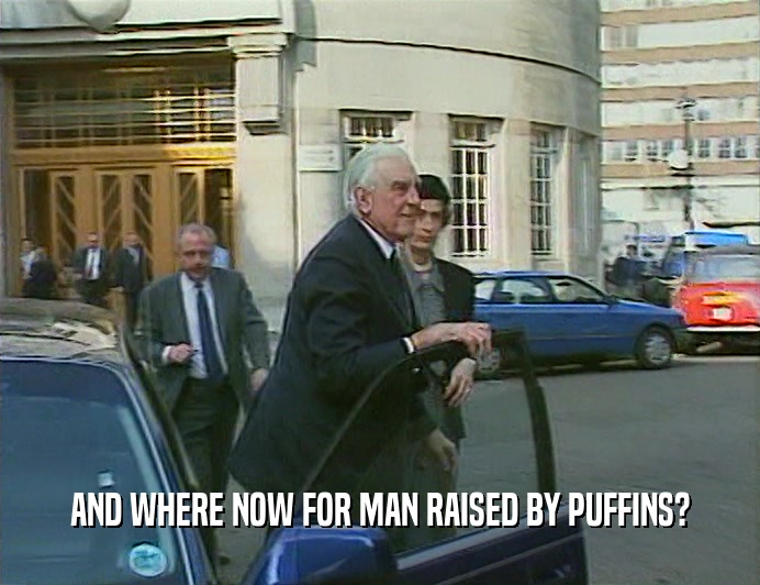 AND WHERE NOW FOR MAN RAISED BY PUFFINS?  