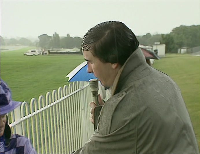I HAVE WITH ME THE WINNER OF THE LAST RACE. COME HERE! MICKEY DOOLAN. HOW ARE YOU? 