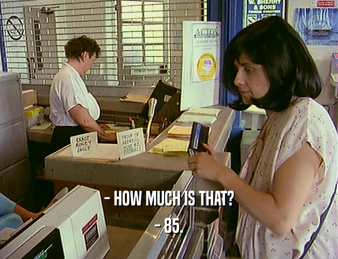 - HOW MUCH IS THAT? - 85. 