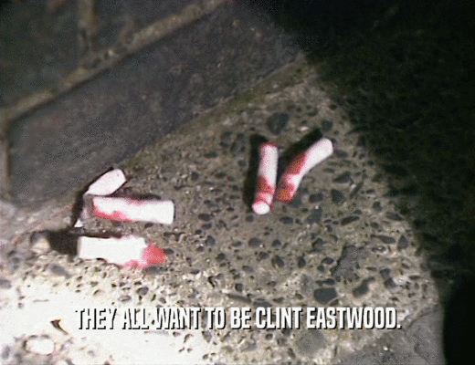 THEY ALL WANT TO BE CLINT EASTWOOD.  
