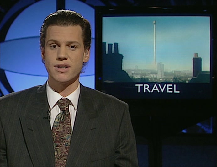 NOW FROM OUR TRAVEL TOWER A MILE ABOVE THE CENTRE OF BRITAIN, VALERIE SINATRA. 