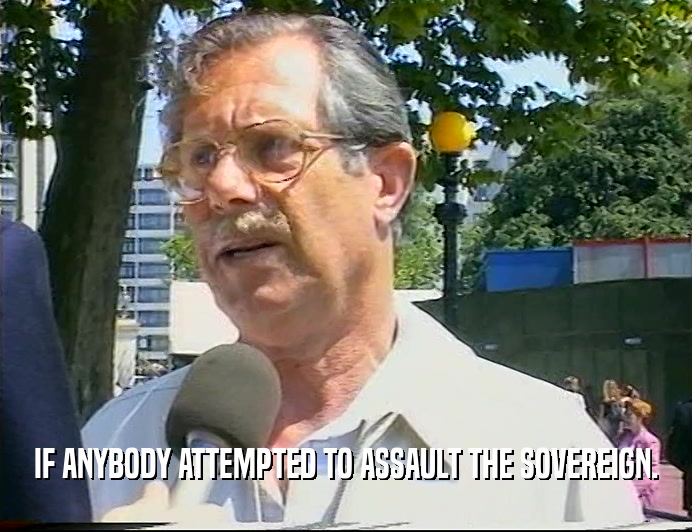 IF ANYBODY ATTEMPTED TO ASSAULT THE SOVEREIGN.  