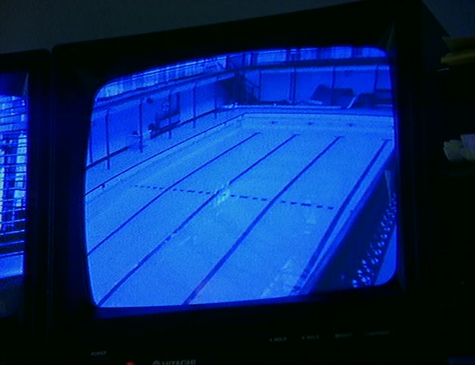 (MONOTONE VOICE) I'M THE POOL SUPERVISOR, NIGHT SUPERVISOR. 