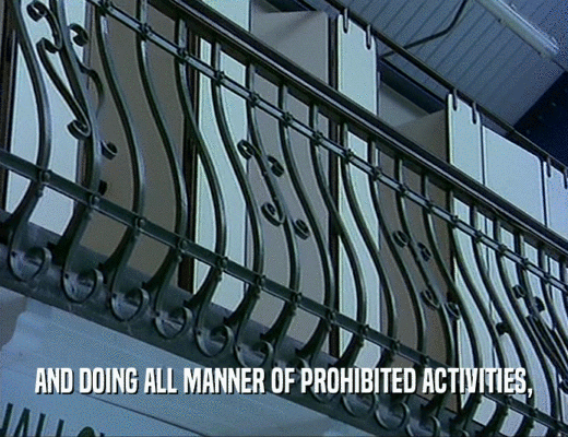 AND DOING ALL MANNER OF PROHIBITED ACTIVITIES,
  