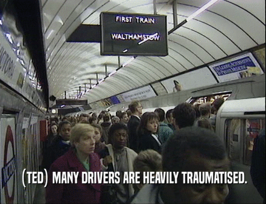 (TED) MANY DRIVERS ARE HEAVILY TRAUMATISED.  