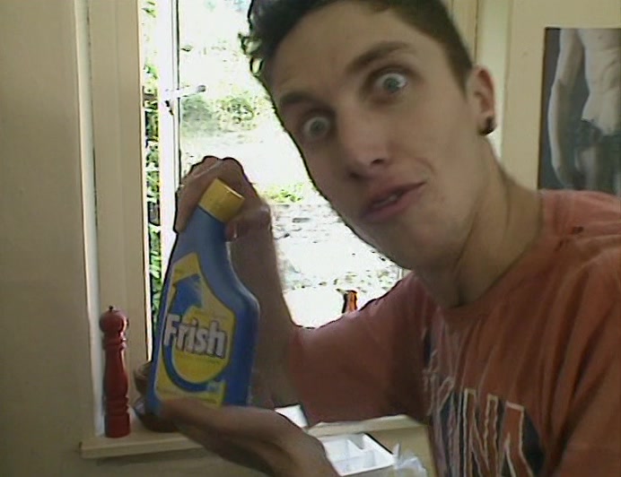 AN OVEN GLOVE, TWO PING-PONG BALLS, FRISH...  