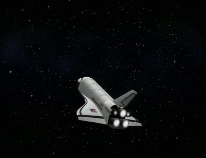 ONCE IN ORBIT, IT WILL HURTLE TOWARDS A RAMP AND LEAP OVER A LINE OF 12 OTHER SHUTTLES. 