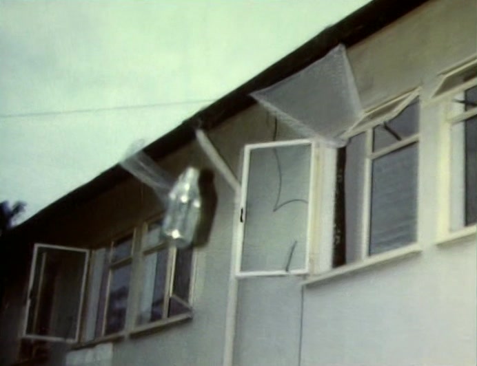 THESE PICTURES WERE TAKEN BY PAUL CORK, WHEN HE FELL UP INTO THE ROOF OF A SHED. 