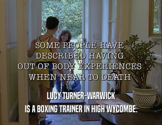 LUCY TURNER-WARWICK IS A BOXING TRAINER IN HIGH WYCOMBE. 