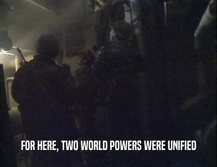 FOR HERE, TWO WORLD POWERS WERE UNIFIED  