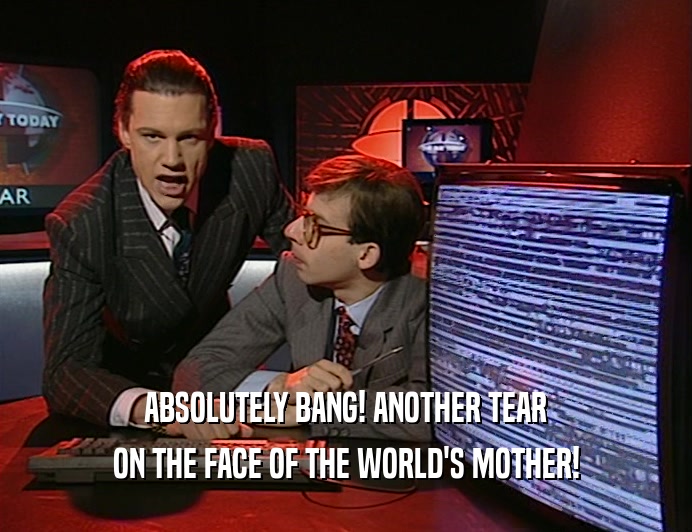 ABSOLUTELY BANG! ANOTHER TEAR ON THE FACE OF THE WORLD'S MOTHER! 