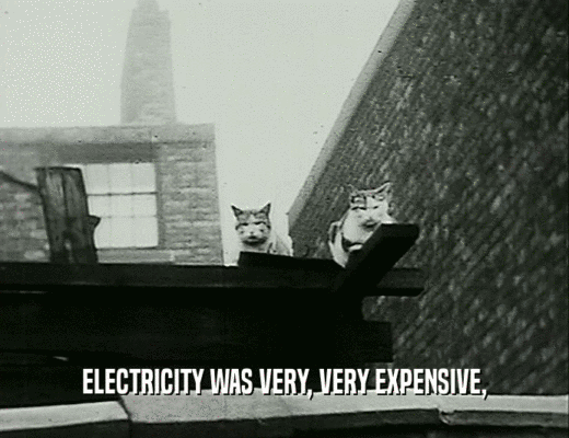 ELECTRICITY WAS VERY, VERY EXPENSIVE,  