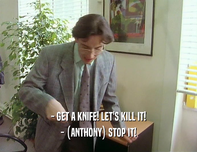 - GET A KNIFE! LET'S KILL IT! - (ANTHONY) STOP IT! 