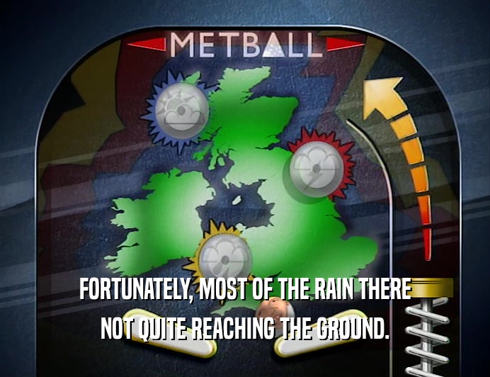 FORTUNATELY, MOST OF THE RAIN THERE NOT QUITE REACHING THE GROUND. 