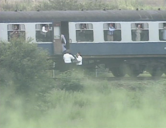 TWO COMMUTERS JUMPED HIM LIKE RAPTORS AND THREW HIM ABOARD. 