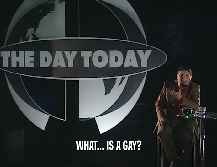WHAT... IS A GAY?  