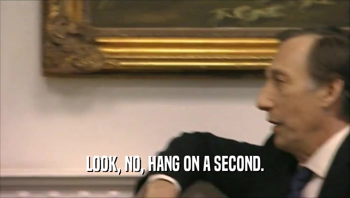 LOOK, NO, HANG ON A SECOND.  