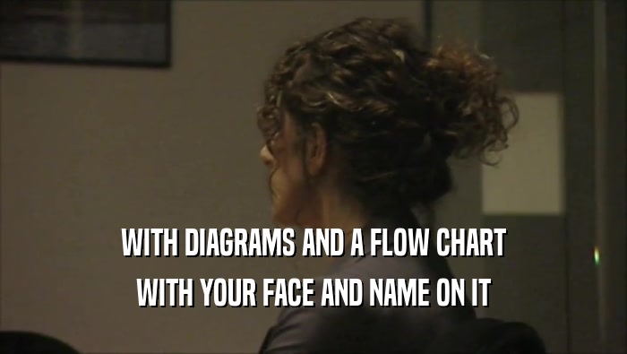 WITH DIAGRAMS AND A FLOW CHART WITH YOUR FACE AND NAME ON IT 