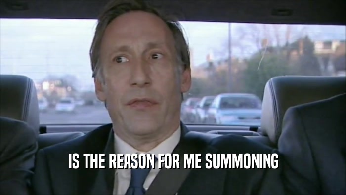 IS THE REASON FOR ME SUMMONING  