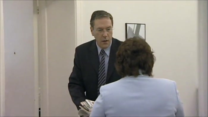 - IN THERE? WHY? - IN YOUR OFFICE. IT'S JUST A SOCIAL CALL. 