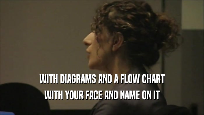 WITH DIAGRAMS AND A FLOW CHART WITH YOUR FACE AND NAME ON IT 
