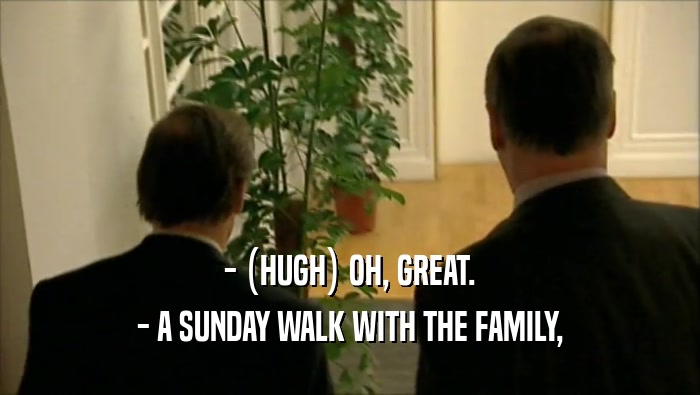 - (HUGH) OH, GREAT. - A SUNDAY WALK WITH THE FAMILY, 