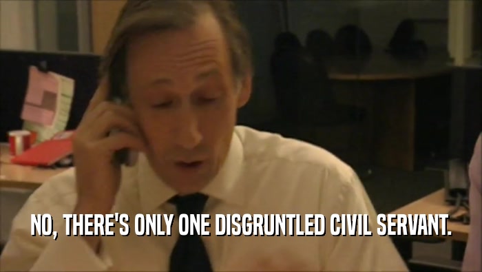 NO, THERE'S ONLY ONE DISGRUNTLED CIVIL SERVANT.  
