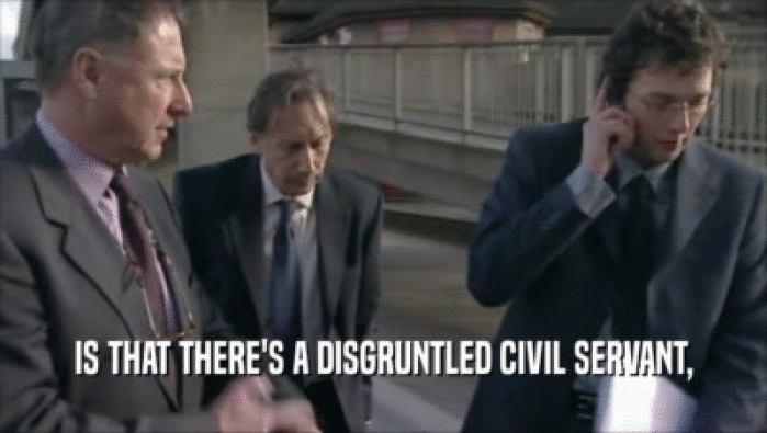 IS THAT THERE'S A DISGRUNTLED CIVIL SERVANT,
  