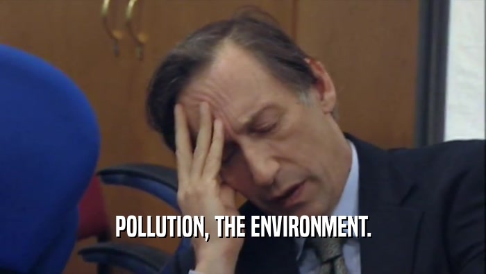 POLLUTION, THE ENVIRONMENT.  