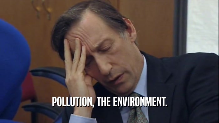 POLLUTION, THE ENVIRONMENT.  