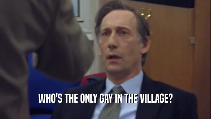 WHO'S THE ONLY GAY IN THE VILLAGE?  