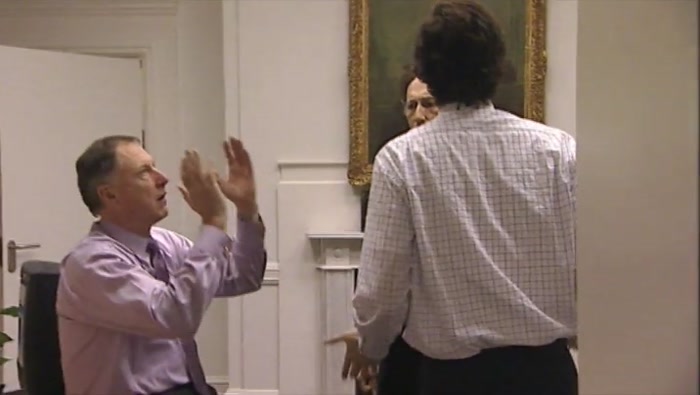 (OLLY) LET'S THROW THIS TO A FOCUS GROUP. (HUGH) YEAH. YEAH, WHATEVER. 