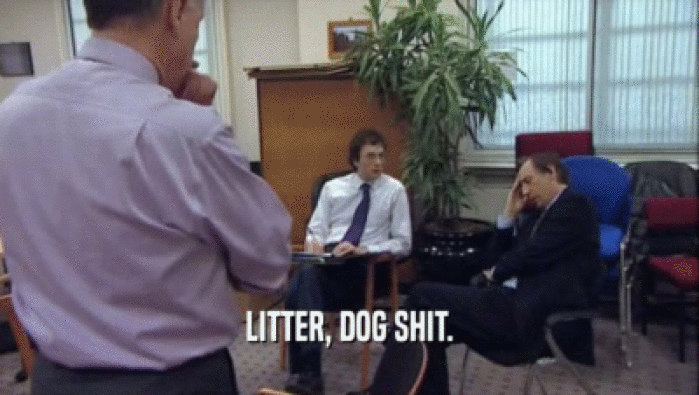 LITTER, DOG SHIT.  