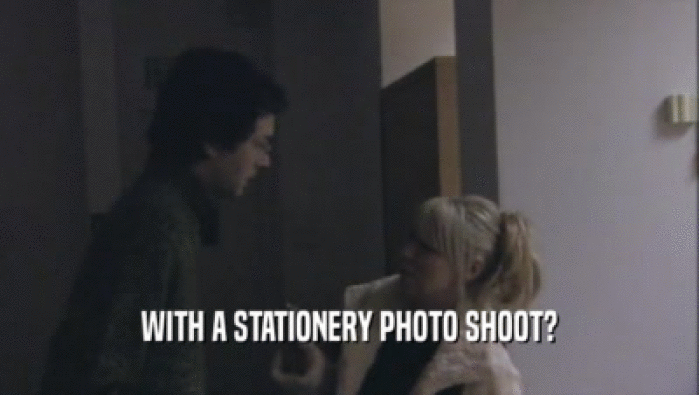 WITH A STATIONERY PHOTO SHOOT?  